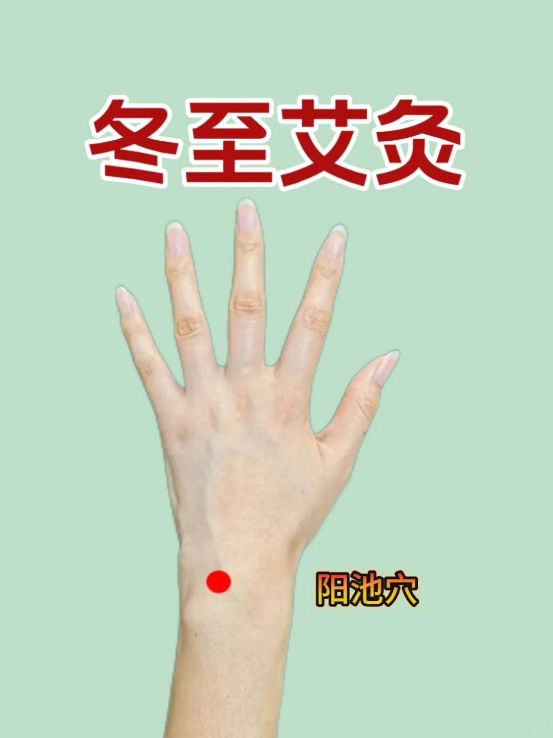 冬至艾灸 按揉阳池 和黑眼圈说拜拜
