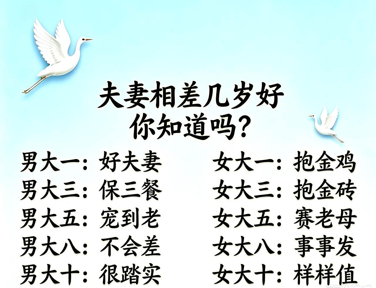 一刷到那几句“男大几、女大几”的顺口话，评论区就炸了。
好听归好听，那是老一辈的