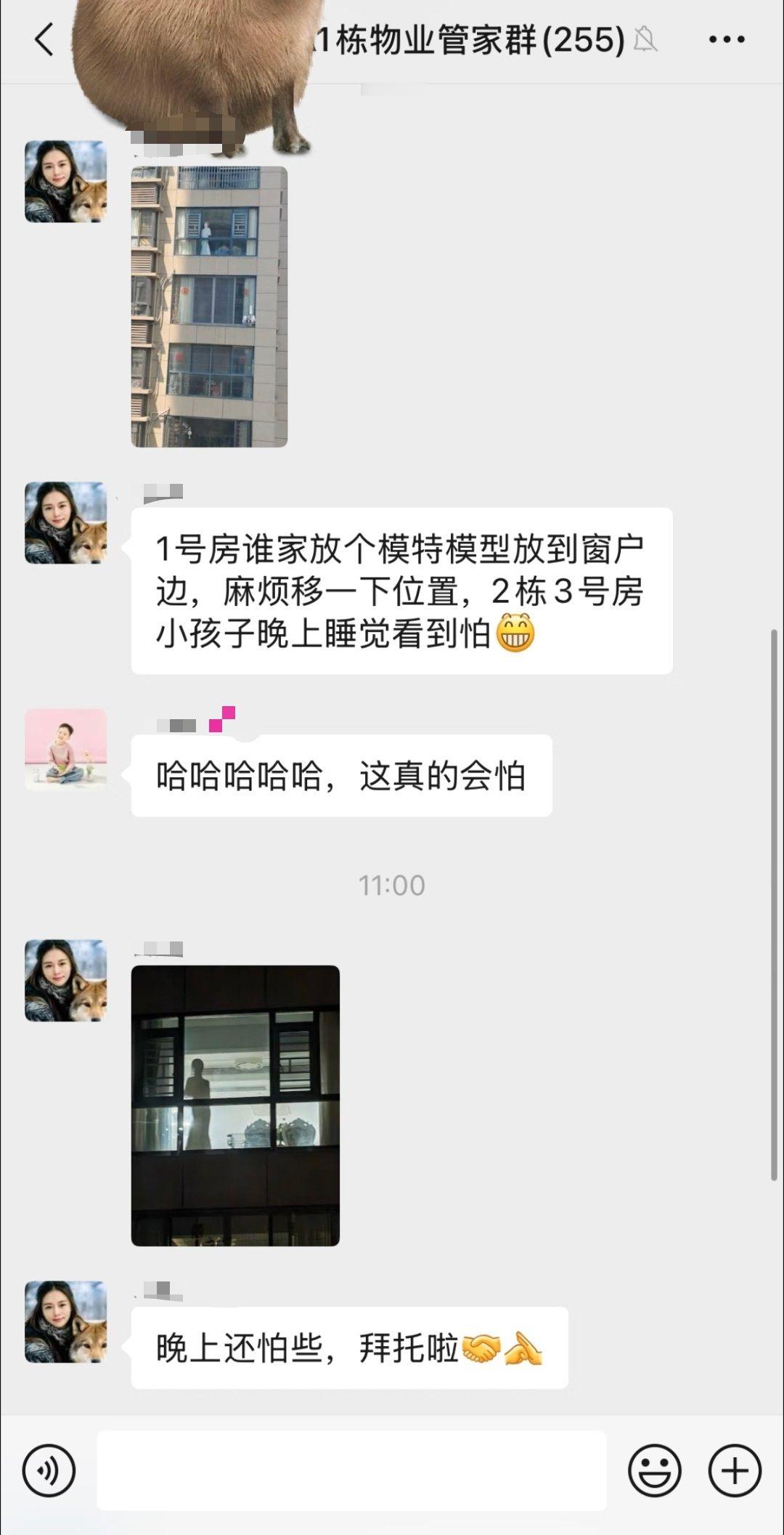 小区深夜惊现恐怖人形立牌，这业主肯定是谭松韵粉丝[笑cry] ​​​