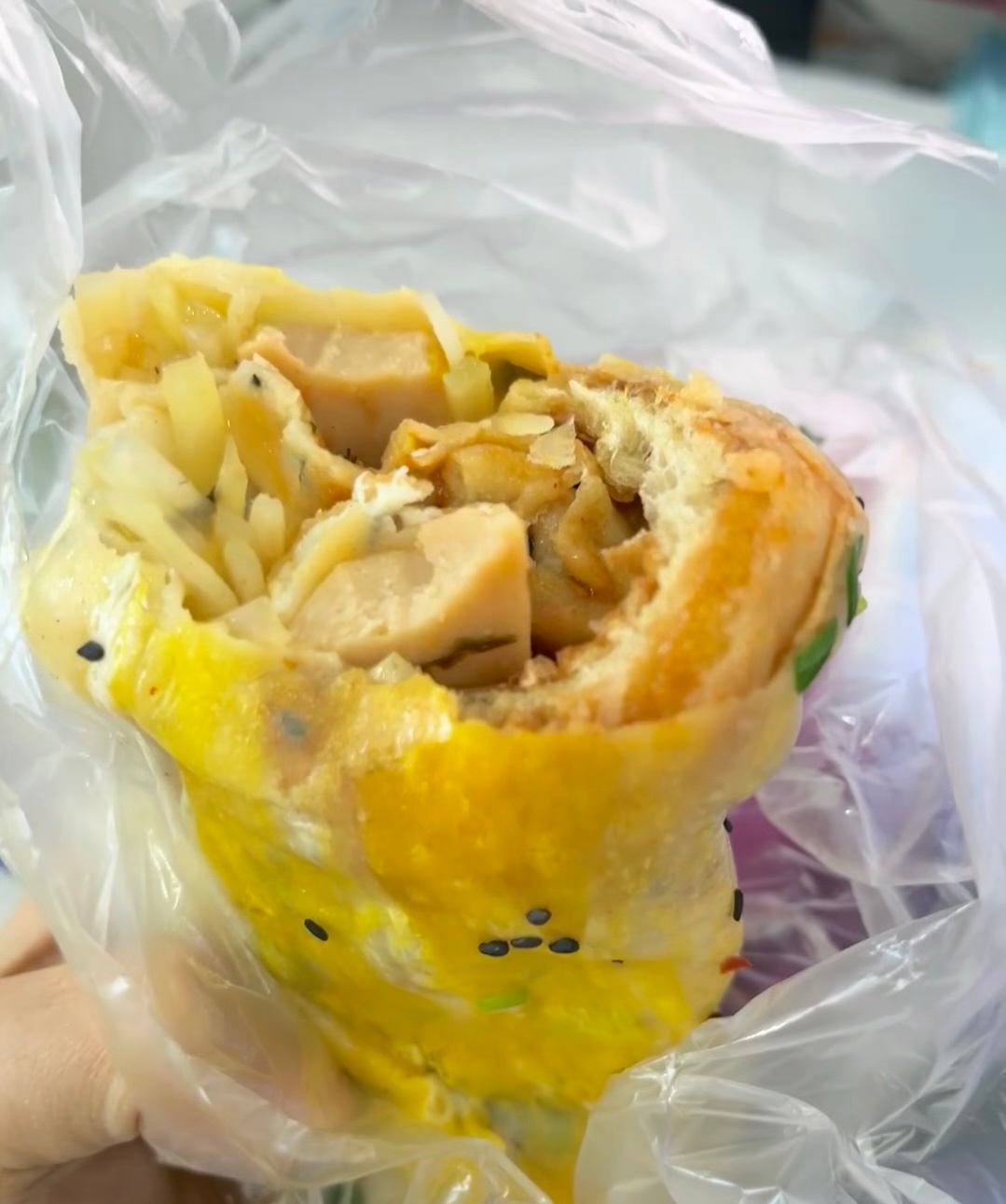 早中饭，鸡蛋饼。[二哈] ​​​