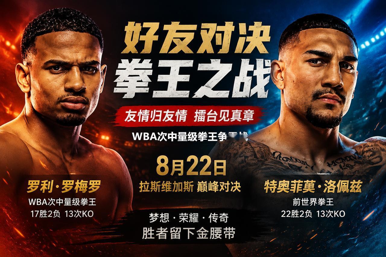 8月22日，WBA次中量级拳王罗利·罗梅罗将迎来卫冕战，而站在他对面的，是自己的