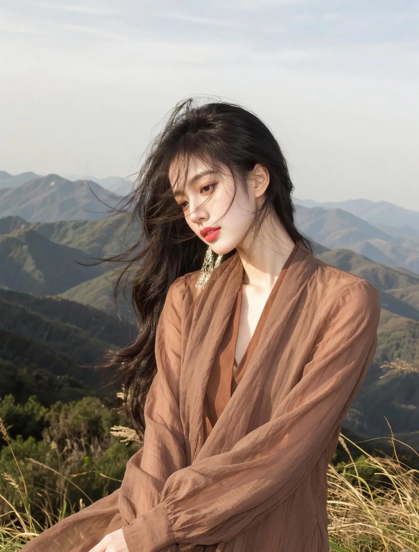 AI山风氛围感写真 ai创作 玩法合伙人计划 氛围感美女 破碎感女主