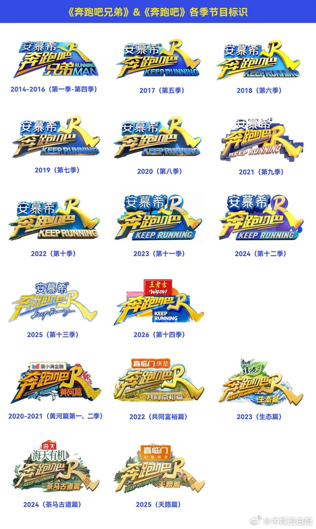 跑男2014-2026各季logo标识 