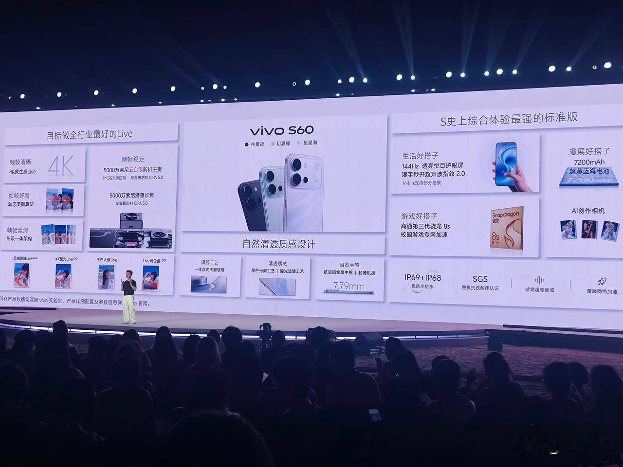 vivo S60价格公布，3599元起！国补价3099元起！
这一代S60给我的