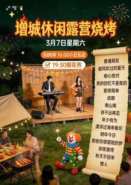 📍广州 小鹿草坪乐园 • 烤肉 • 围炉煮茶 • 生日会
明天周六囖请各位精神
