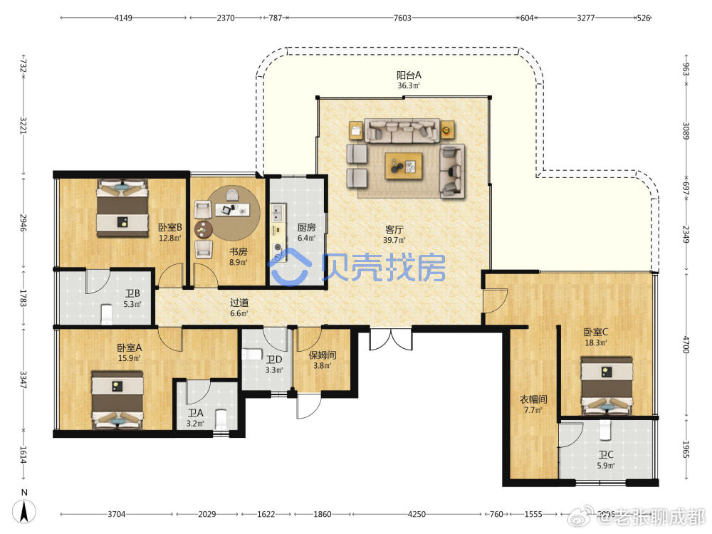 看了那么多盘，20年后推出且有二手的楼盘，新规产品唯一一个接近100%得房率的产