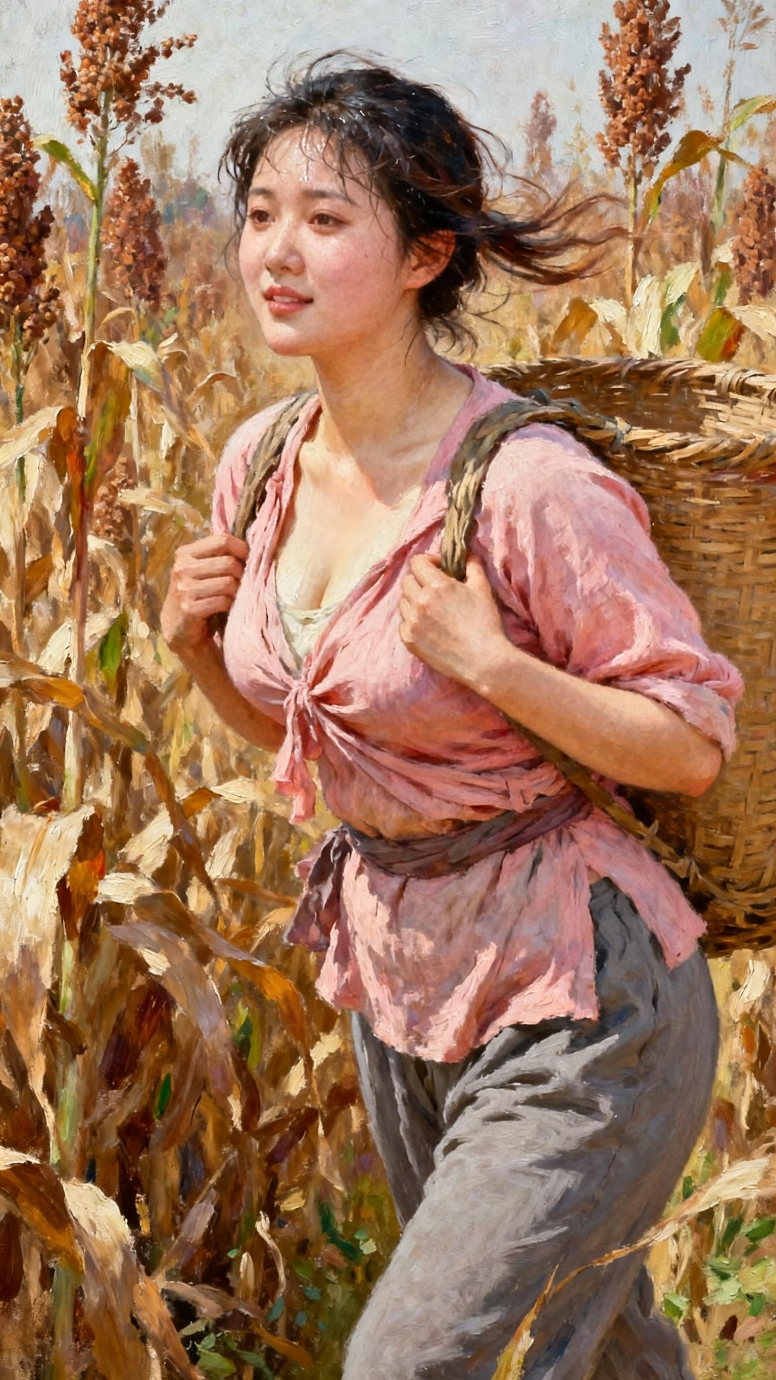 油画艺术 丰收的季节