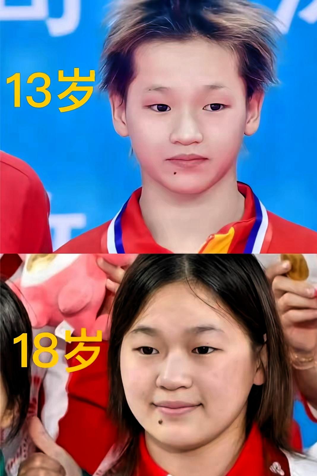 琢磨了好久终于懂了：
18岁的年纪，有人早已深谙世故，
全红婵却依旧孩子气十足