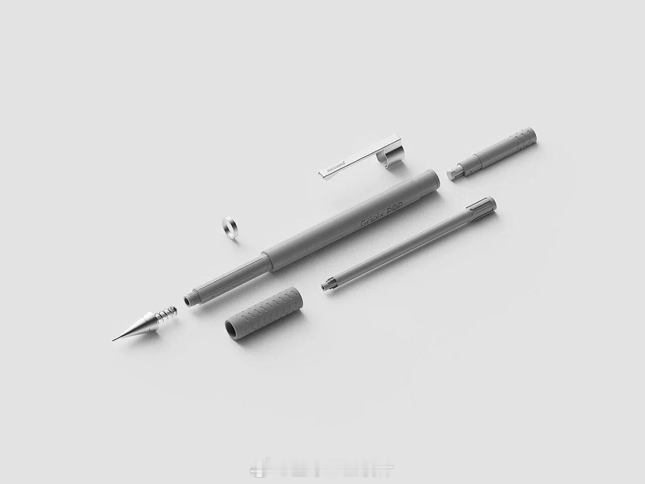 机械铅笔|设计：Jonggun Kim这是一款概念文具笔工具产品设计，一款重新设