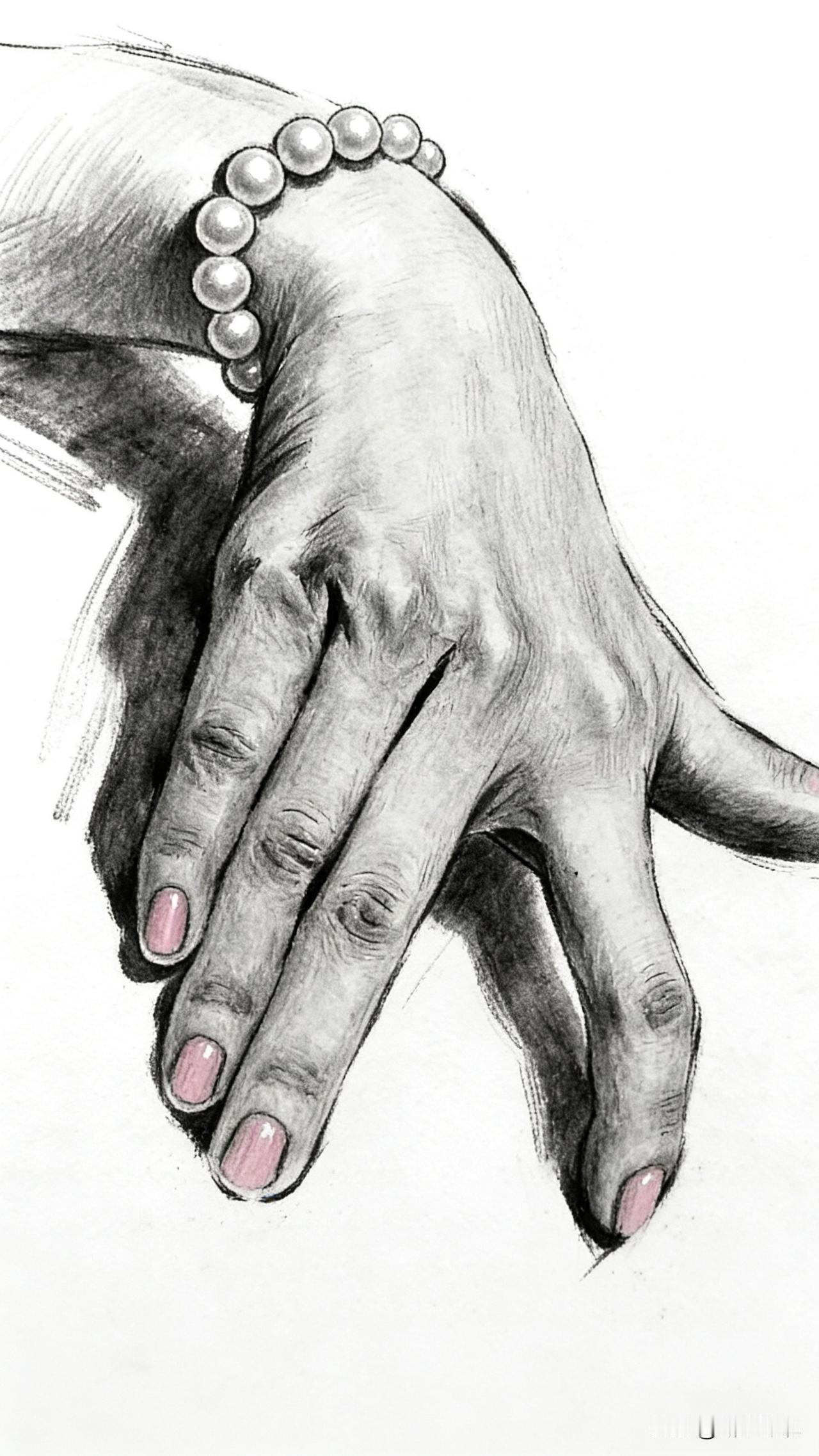 玉手轻抚珠，静待佳人归。