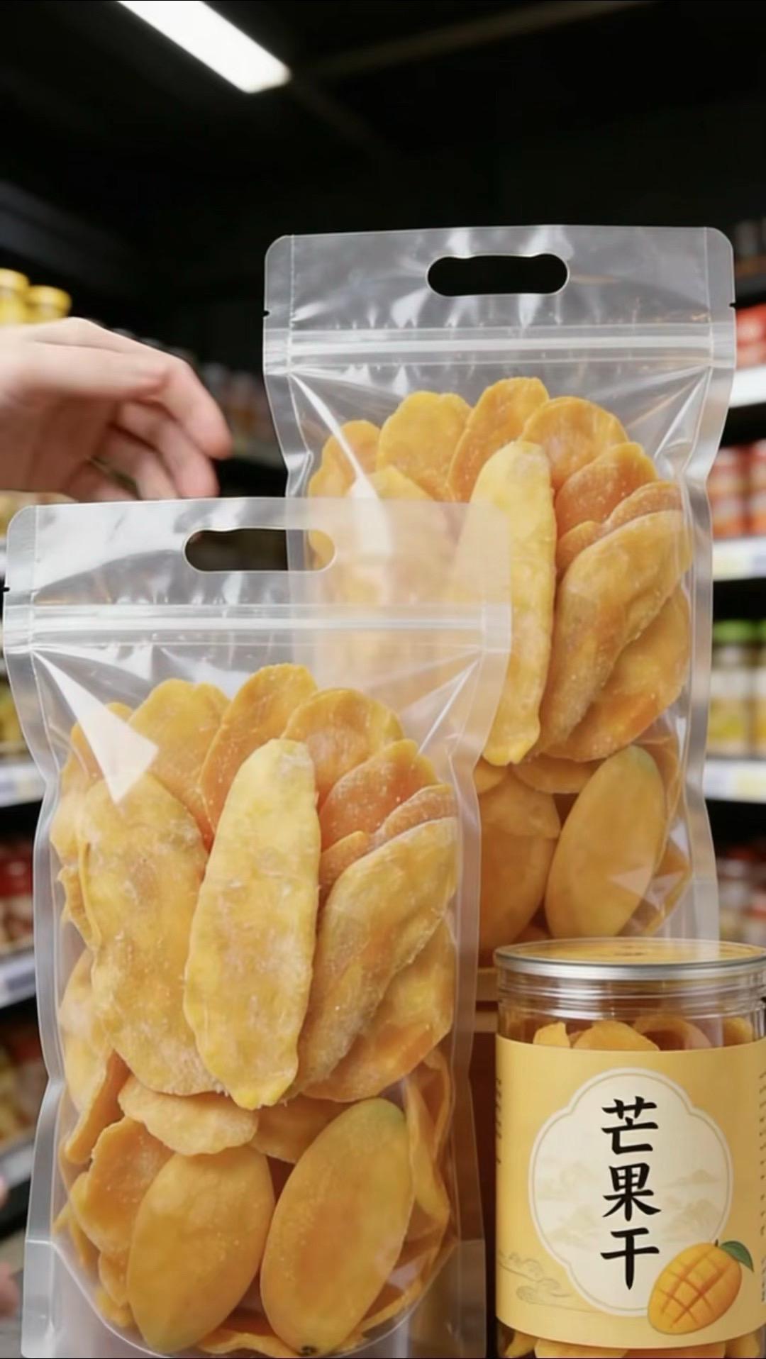 厚切芒果干，果肉饱满软糯，酸甜不腻，果香浓郁，每一口都鲜甜多汁，追剧解馋超满足！