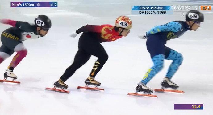 林孝埈1500米晋级决赛  在刚刚结束的亚冬会短道速滑男子 1500 米 1/4
