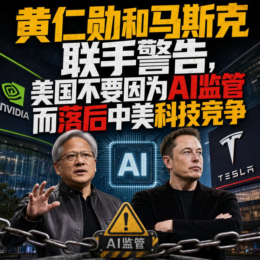 很多人以为，管得越严，技术就越安全。
但这一次，黄仁勋和马斯克联手告诉美国：管得