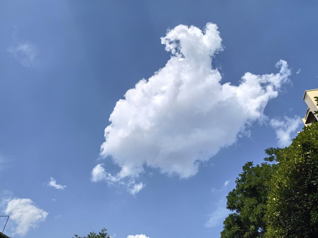 可以分享一张你拍的天空美照吗天空是舞台，白云如曼妙多姿的舞者。