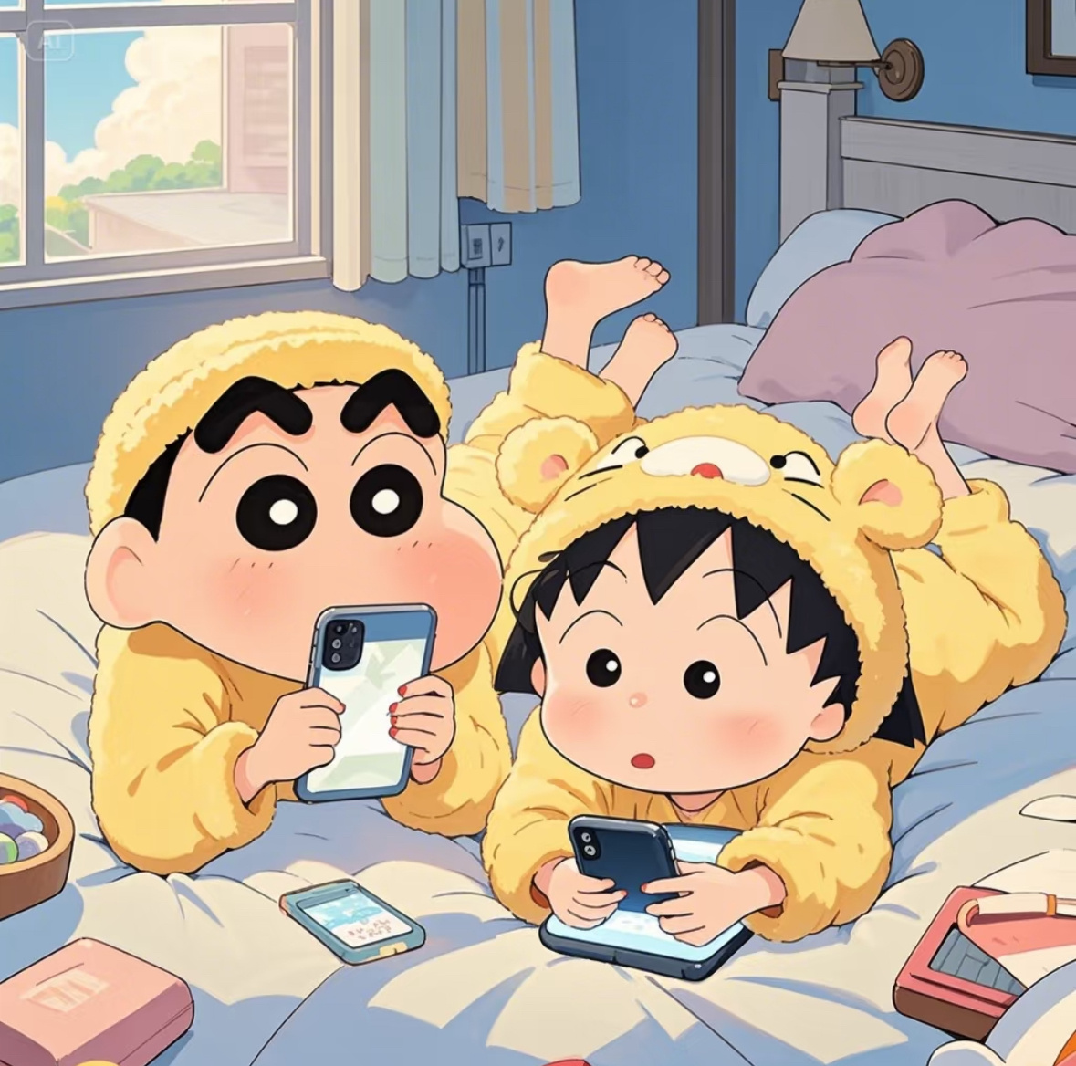 小新x小丸子联动情侣头像 樱桃小丸子[超话]  图源出处：治愈星人兮兮 