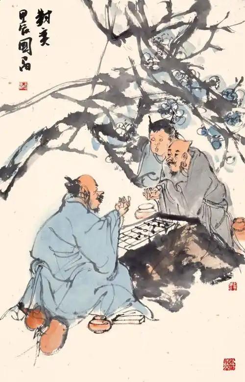 上联：对弈常携家酿酒
下联：[比心]

网络图片/诚谢侵删