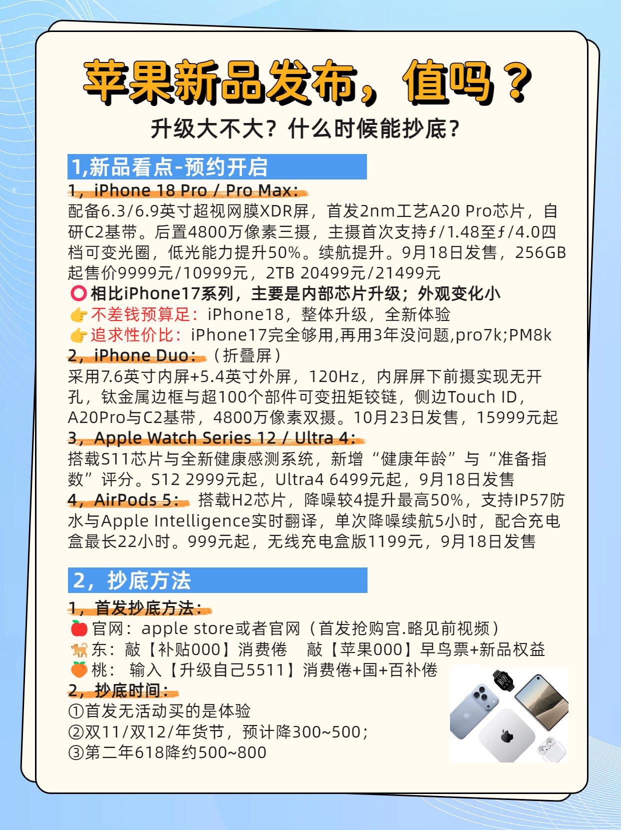 iPhone新品发布，iPhone18相比17系列有哪些升级？到底值不值？18和