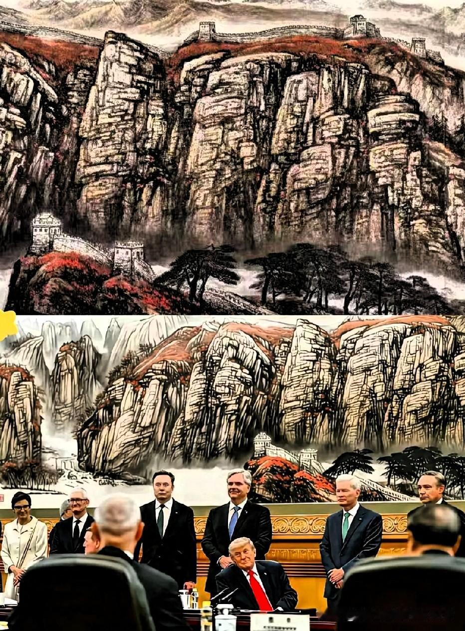 白宫那张官方照，简直是“绝”了。

满屏的政要谈笑风生，但稍微懂点门道的，视线全