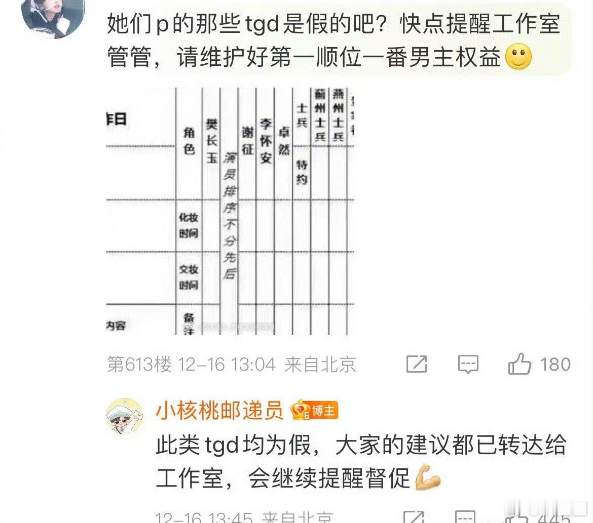 张凌赫对接和田曦薇对接都回应了《逐玉》番位问题，张凌赫方说是此类通告单均为假，田