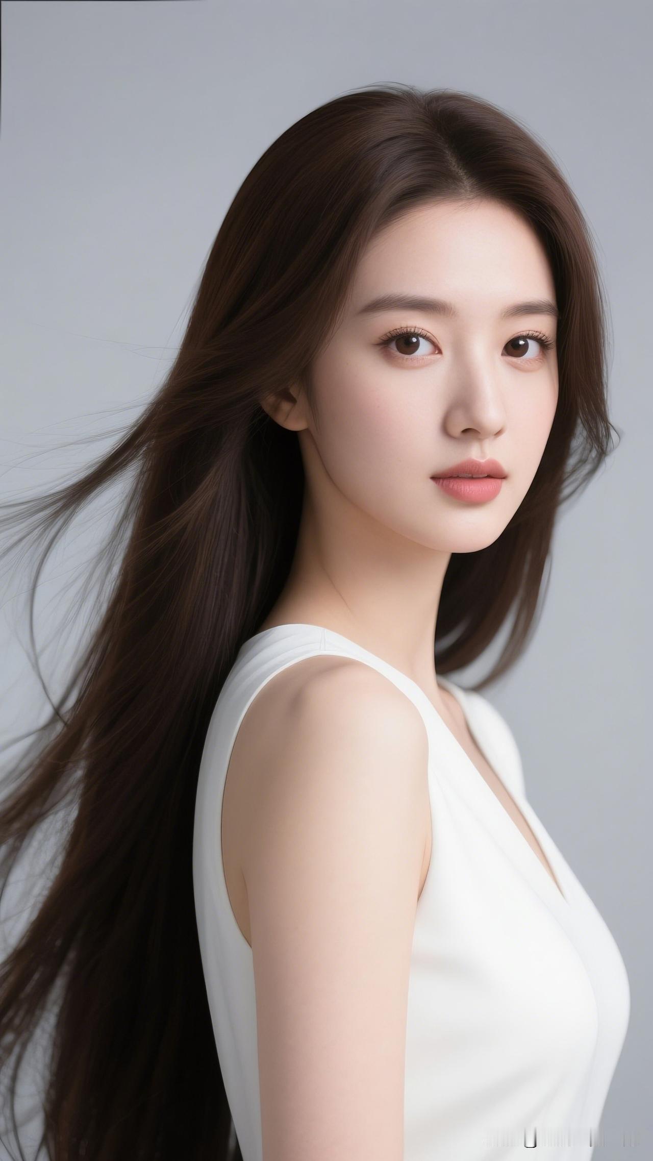 温柔甜美的白裙少女，长发飘逸，气质出众。有没有简单又有范的女生穿搭