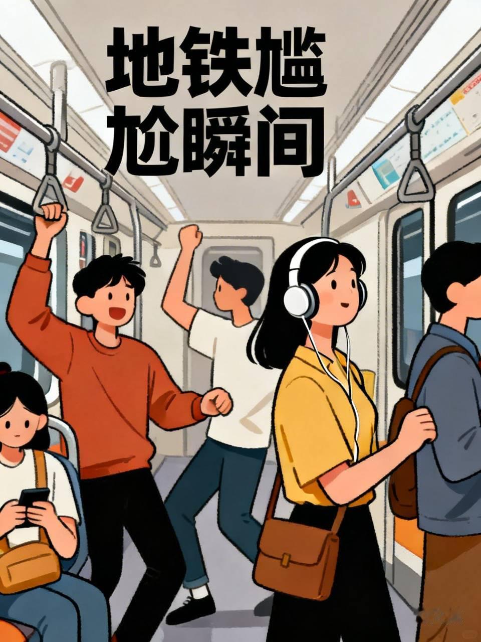 坐地铁总能遇到些尴尬情景。有次我在地铁上，人多得像罐头里的沙丁鱼。我旁边一哥们可