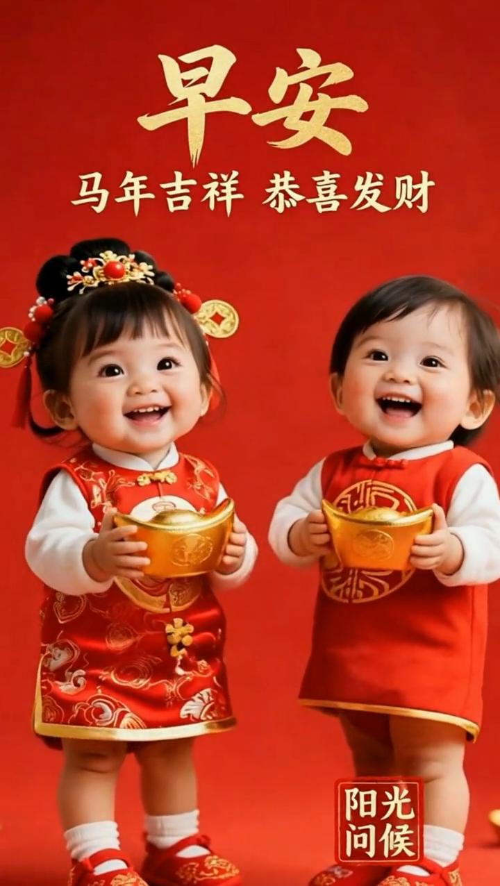 马年吉祥，恭喜发财[福][发][祈祷]马年祝福语 马年好运来 马年祝福图 马年祝