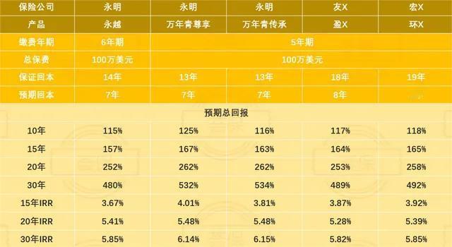 永越多元货币计划以保证现金价值的方式，为投资者带来稳定的回报。此外，投资者还可获