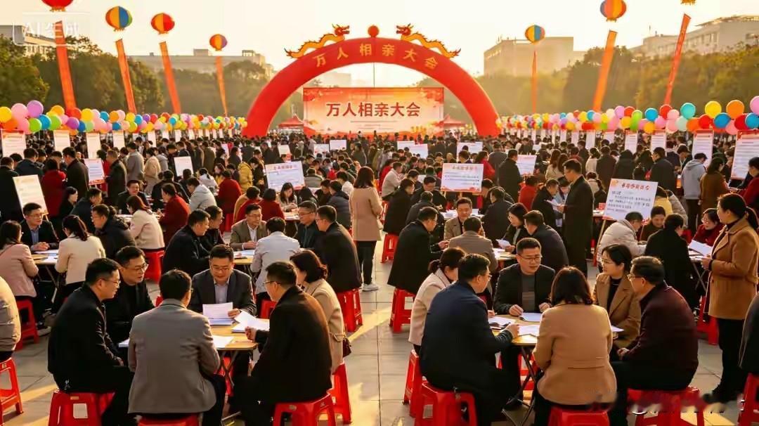 郑州万人相亲大会现场，出现了极为魔幻的一幕：一名优质男生竟被300名女生围追堵截