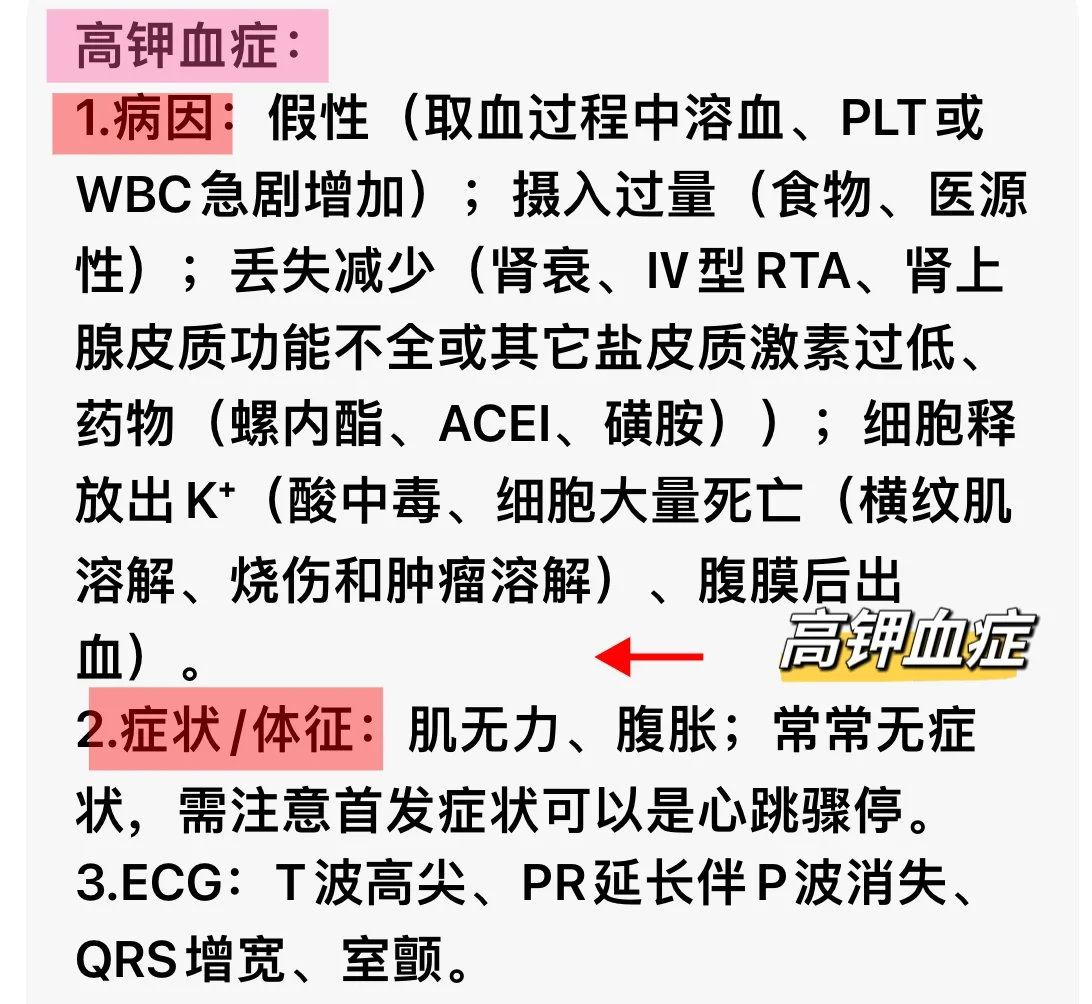 值班规培遇见高钾血症