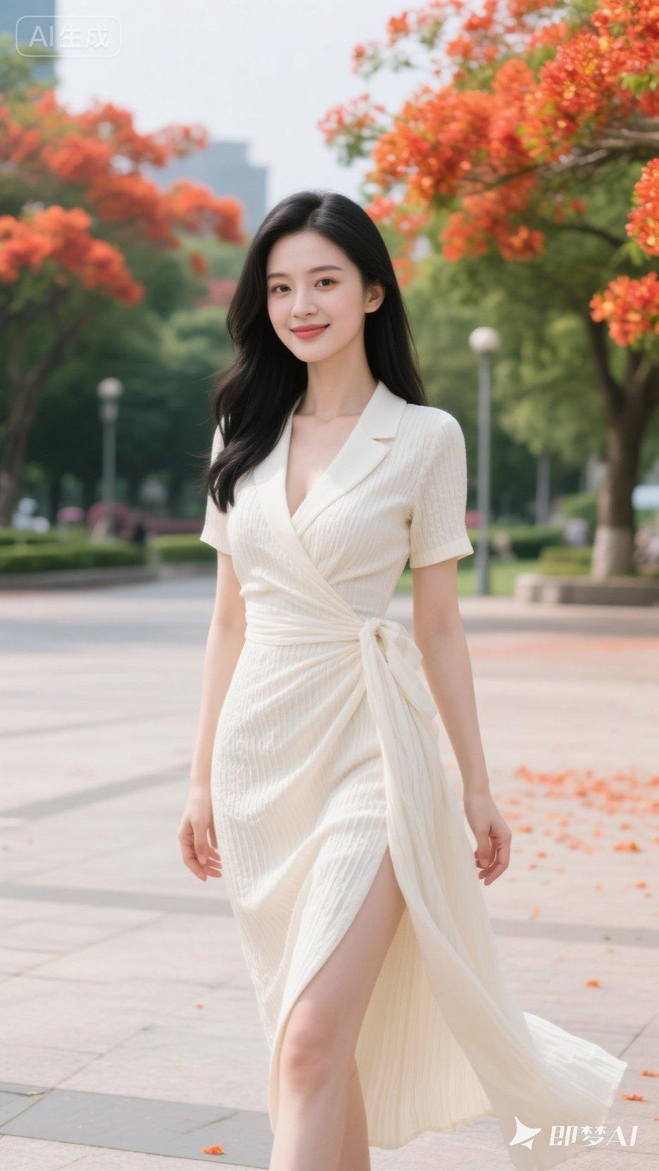 优雅白裙，尽显迷人风情！🌸👗