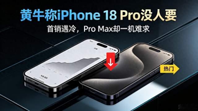 iPhone 18 Pro首销遇冷，黄牛直言没人要，Pro Max却一机难求