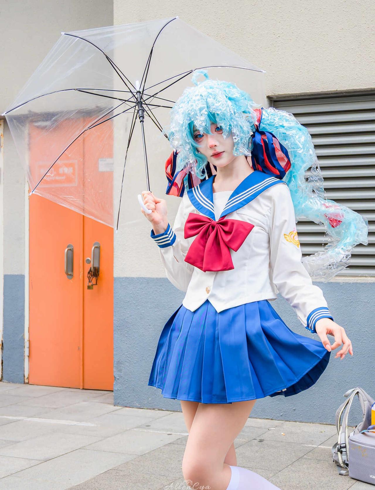 初音未来 | 水手服 ☔
是谁的初音小女友跑出来啦？😍
蓝白红的经典配色，配上