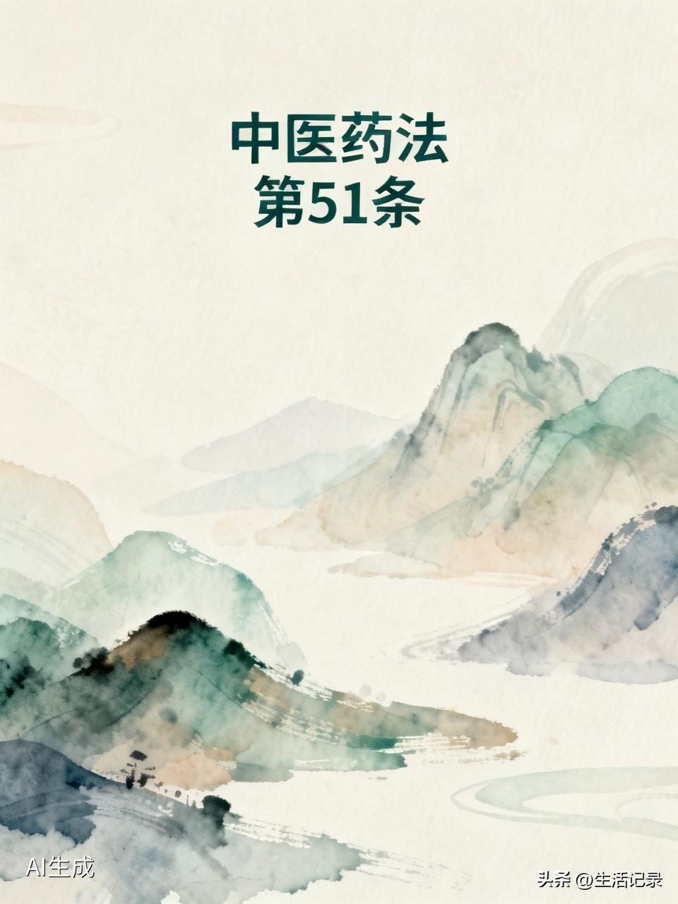 《中医药法第51条》开放民间中医执业行医，让中医合法化，这是个大好事。民间中医和