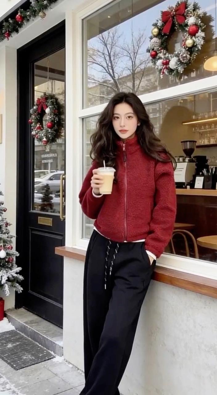 羊羔绒外套 显瘦穿搭 洋气减龄 谁穿谁好看 面料柔软舒适