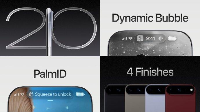 从指纹到面容再到掌纹iPhone的解锁方式又要更新了二十周年款带着PalmID来