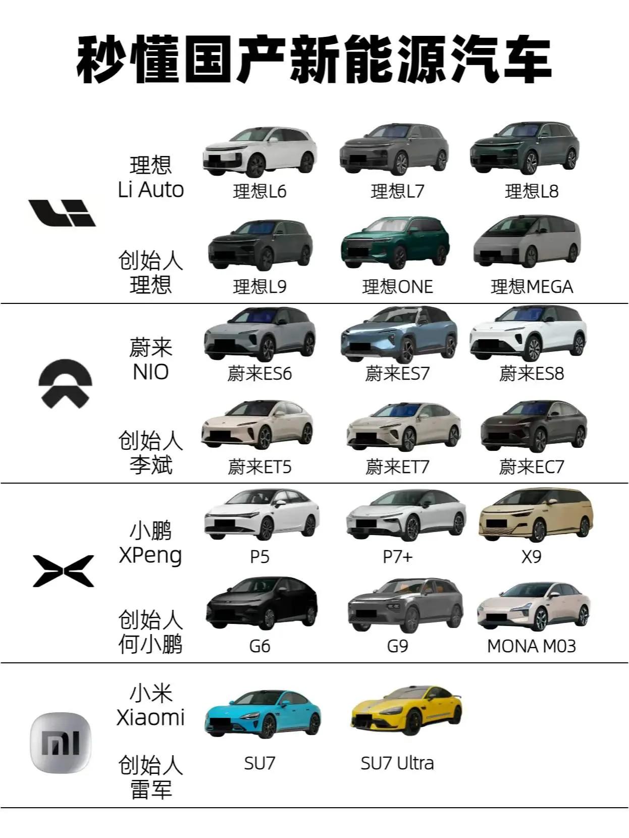 秒懂国产新能源汽车