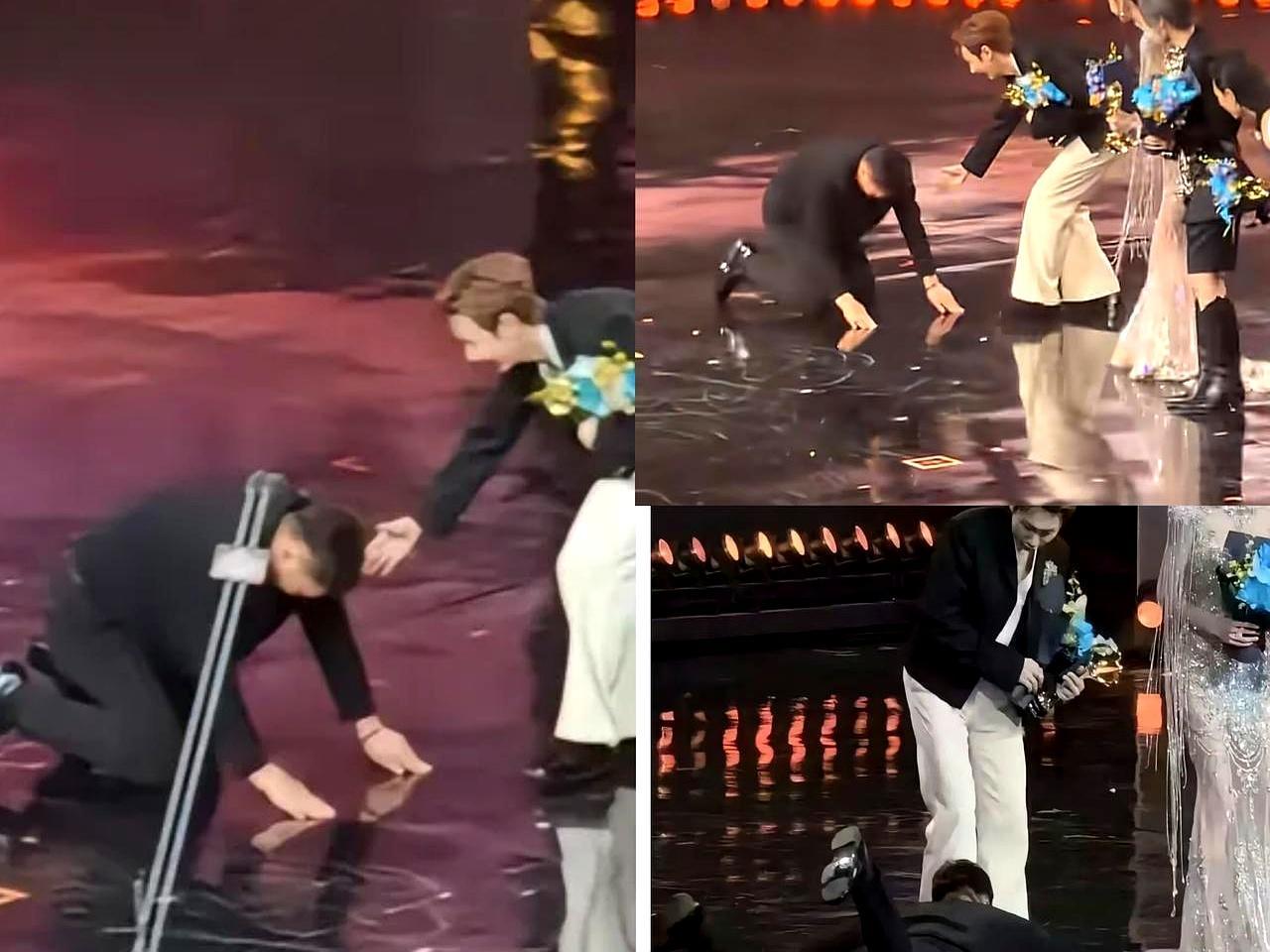 7万条投诉压不垮大麦，总裁一跤摔上了热搜第一。
 
他手里还攥着奖杯，人直挺挺就