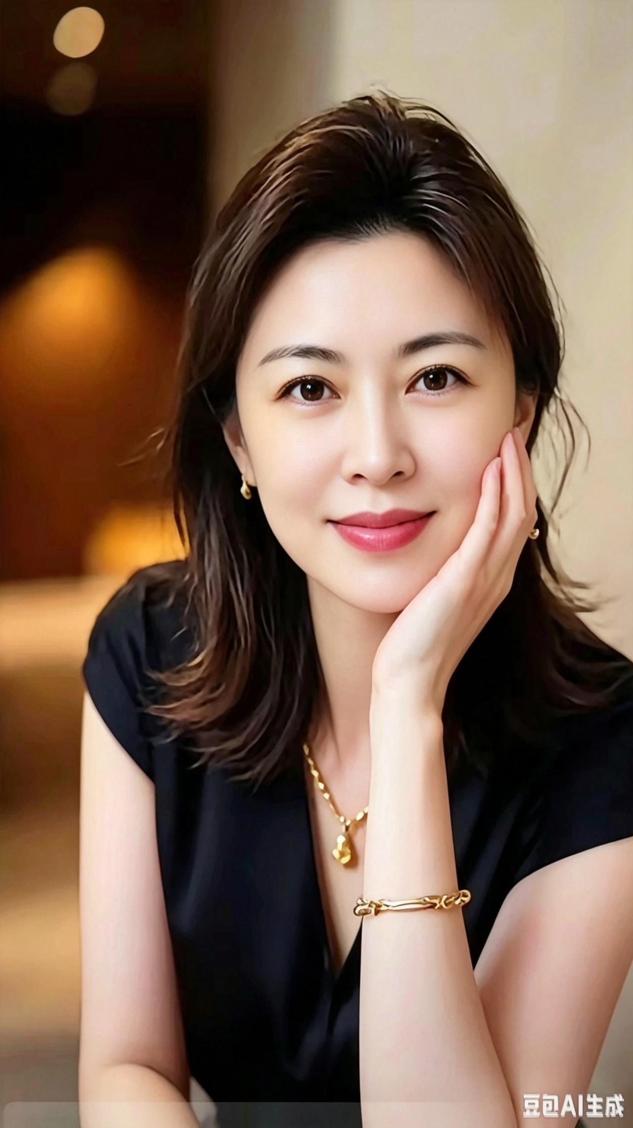 这位女士天生自带别样韵味，眉眼气质极为出众，骨子里性格洒脱且有主见，为人行事自有