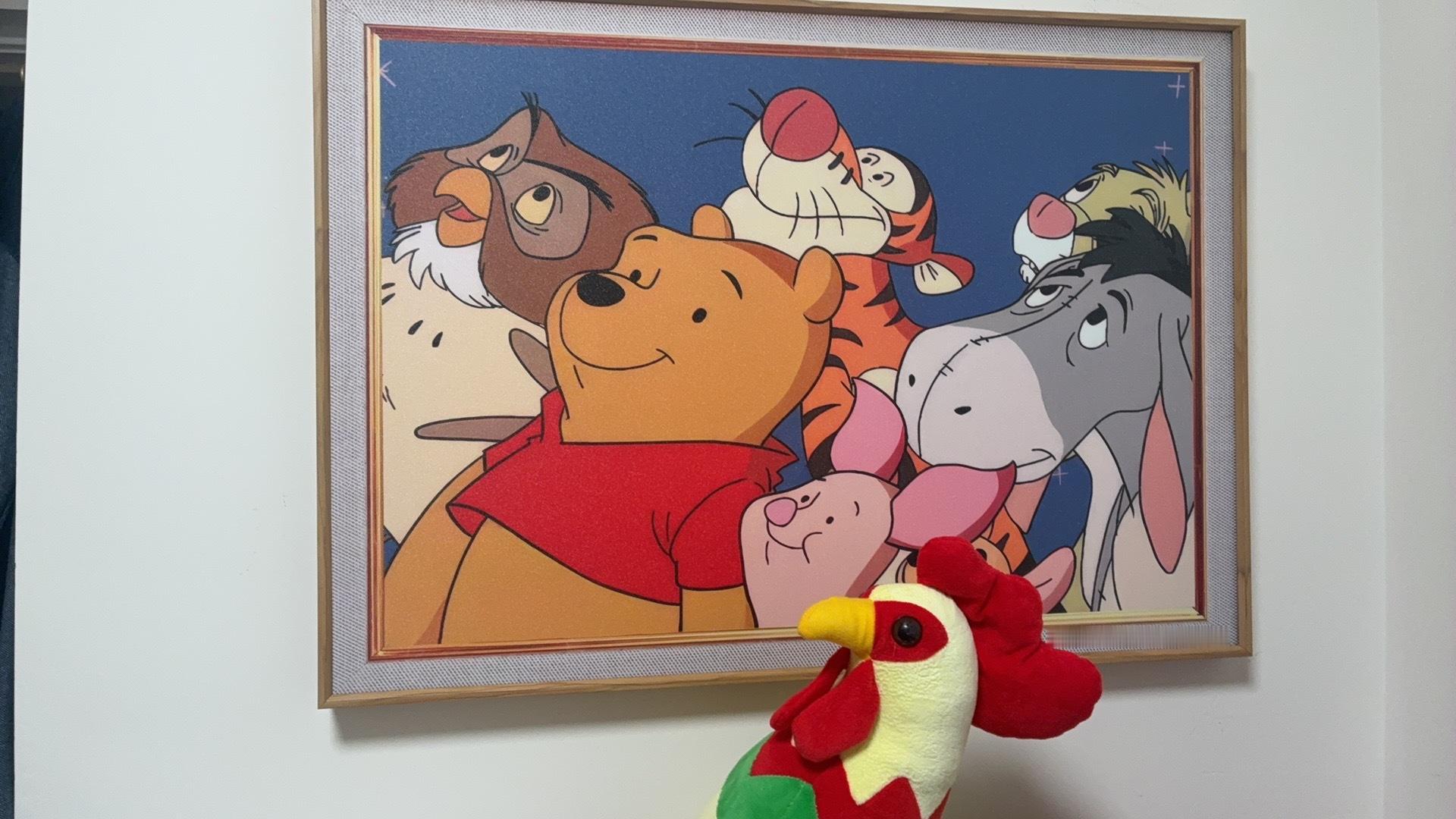 买了个很漂亮的挂画，已经挂起来了。 