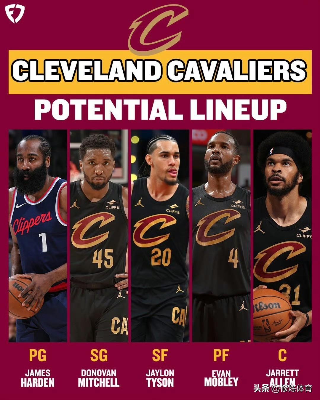 骑士队好不容易组建了这么强的阵容，哈登和米切尔肯定都想突破自己最好成绩！

1、