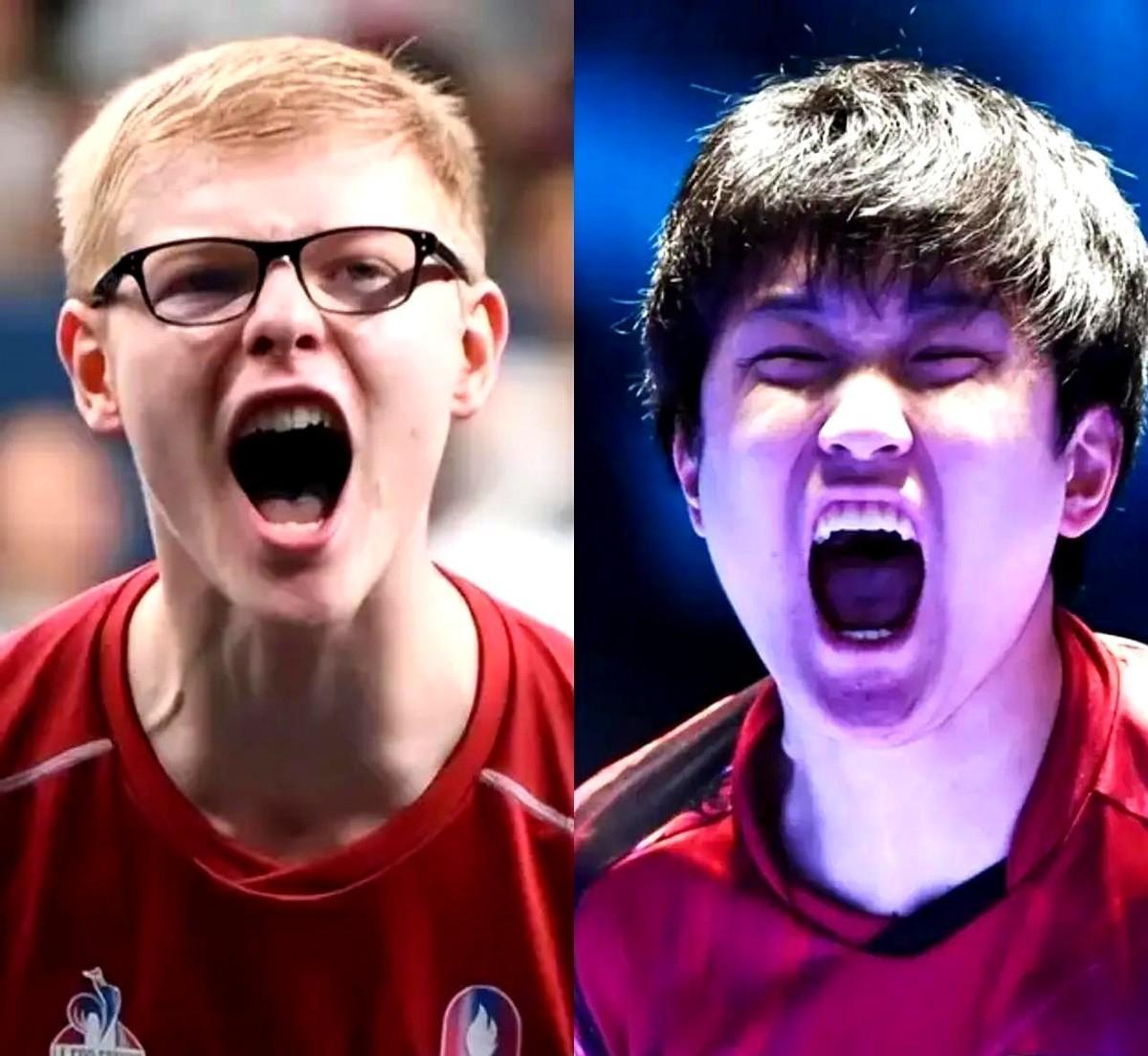 聊聊张本智和对布勒伦那场球，刚赢下一个球，还没等对手反应，一声尖啸就从张本嘴里炸