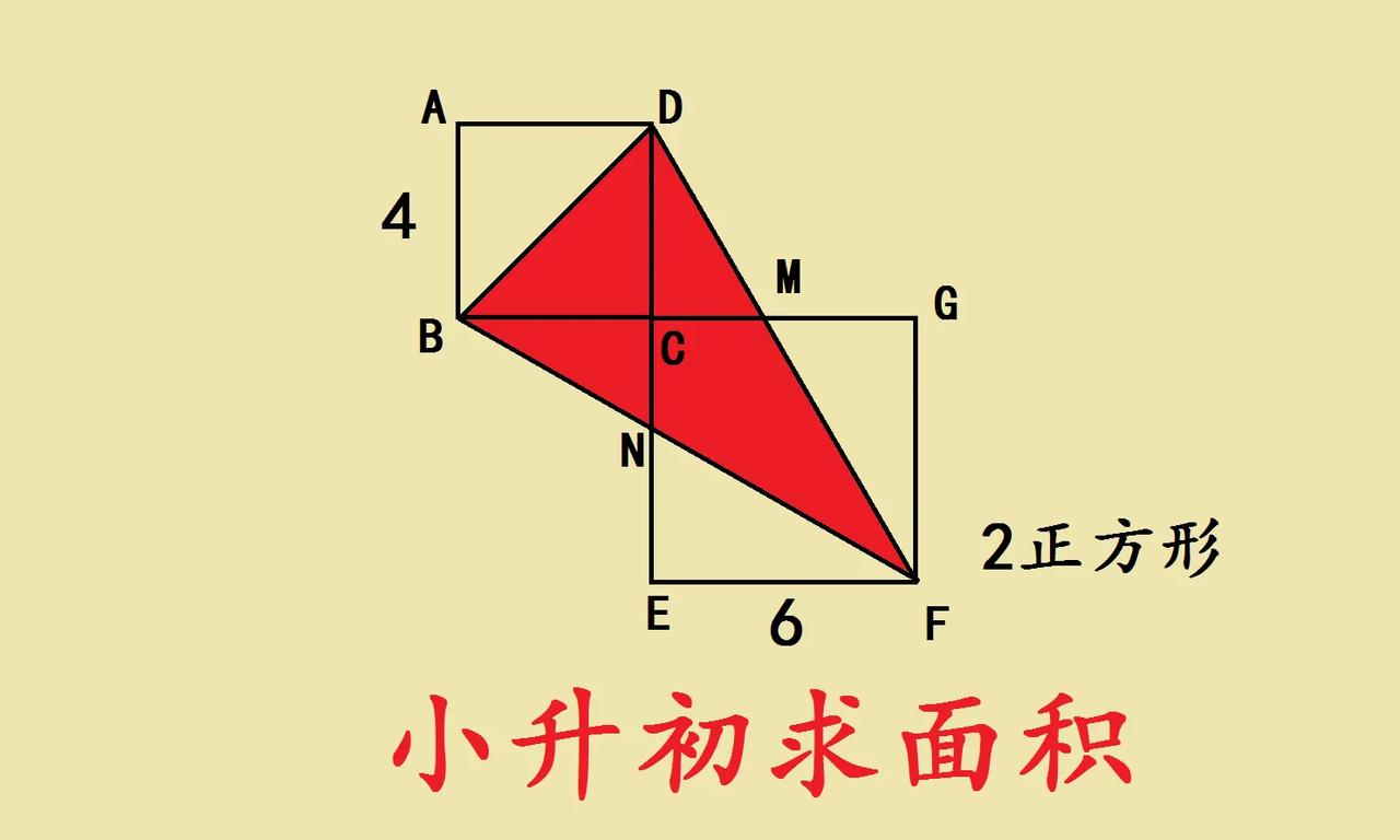 这是一道小升初数学求面积，难度大思路不好想，没有方法这道题根本答不对。

如图所