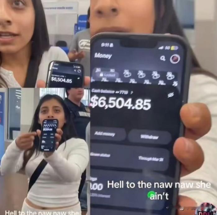 真事儿！美国沃尔玛，俩人吵架，一方骂一方穷 逼，另一方晒出自己的手机银行账户，上