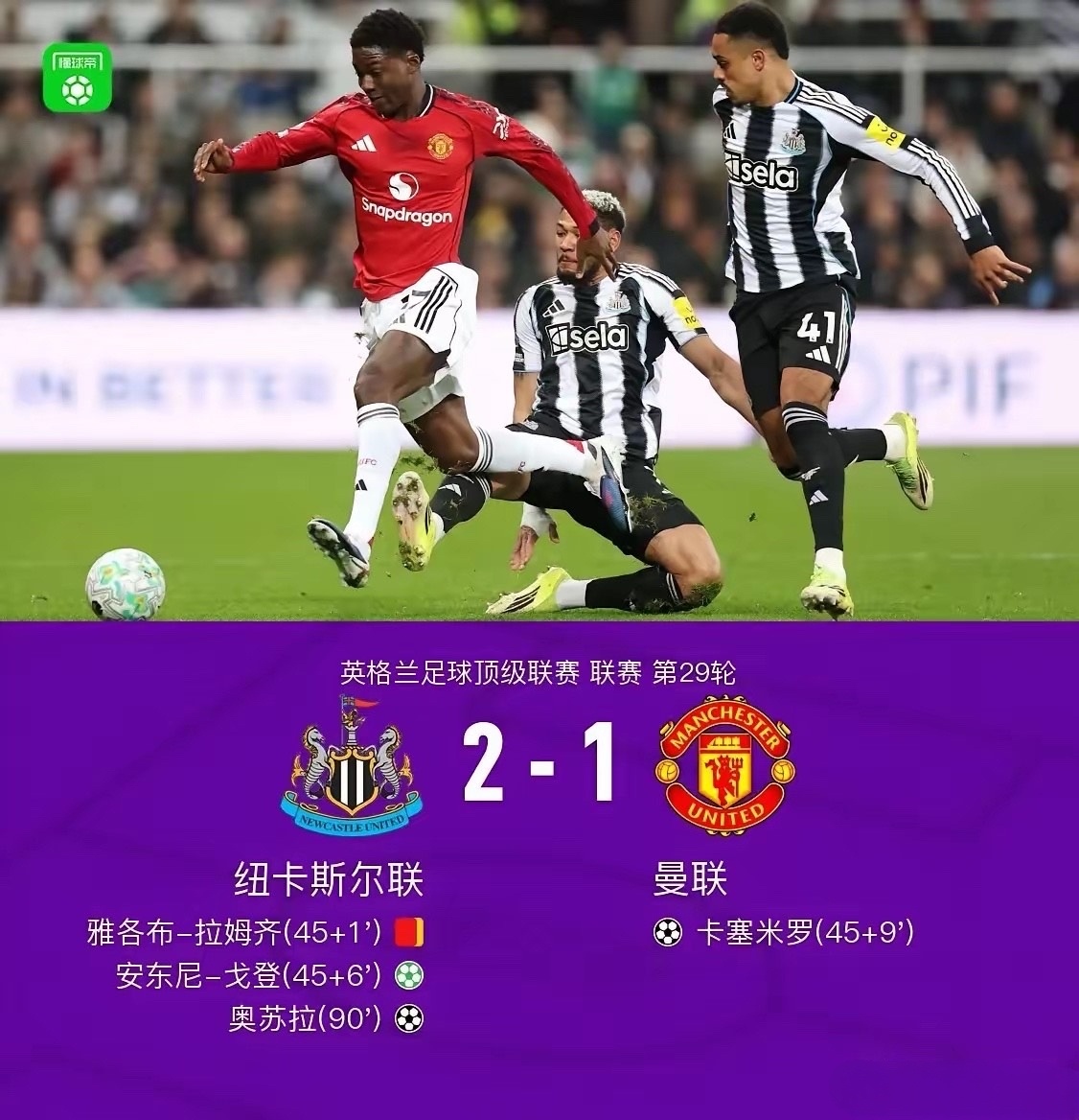 纽卡斯尔2-1击败曼联！！！1. 输球未必是坏事。卡里克激活谢什科后，又想帮齐尔