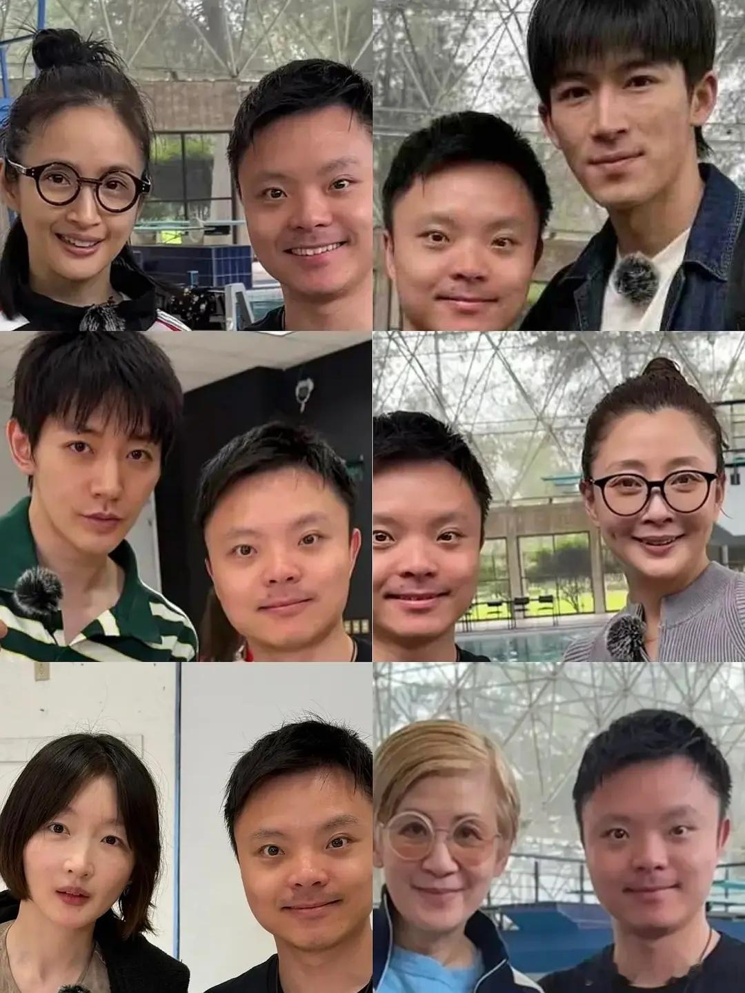 教练发的和花少8各位明星的素颜合照林依晨 王星越 邓为 殷桃 周冬雨 吴君如殷桃