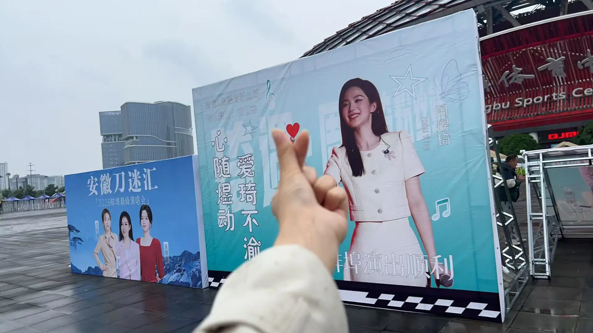 琦琦的海报已经安装好