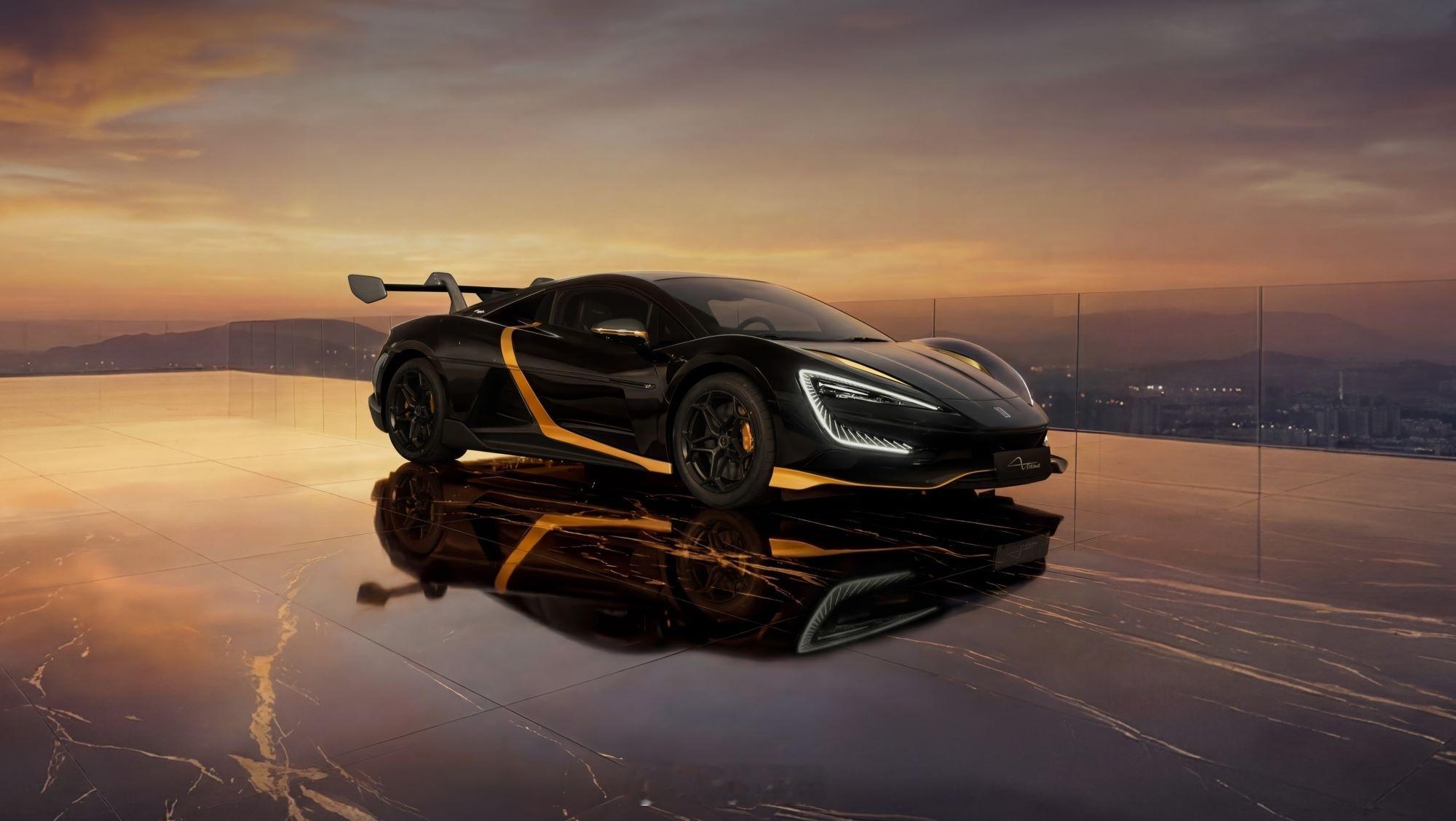 仰望北京车展发了两台狠货。U9X"破晓时刻"，全球第一台按量产标准打造的高定超跑