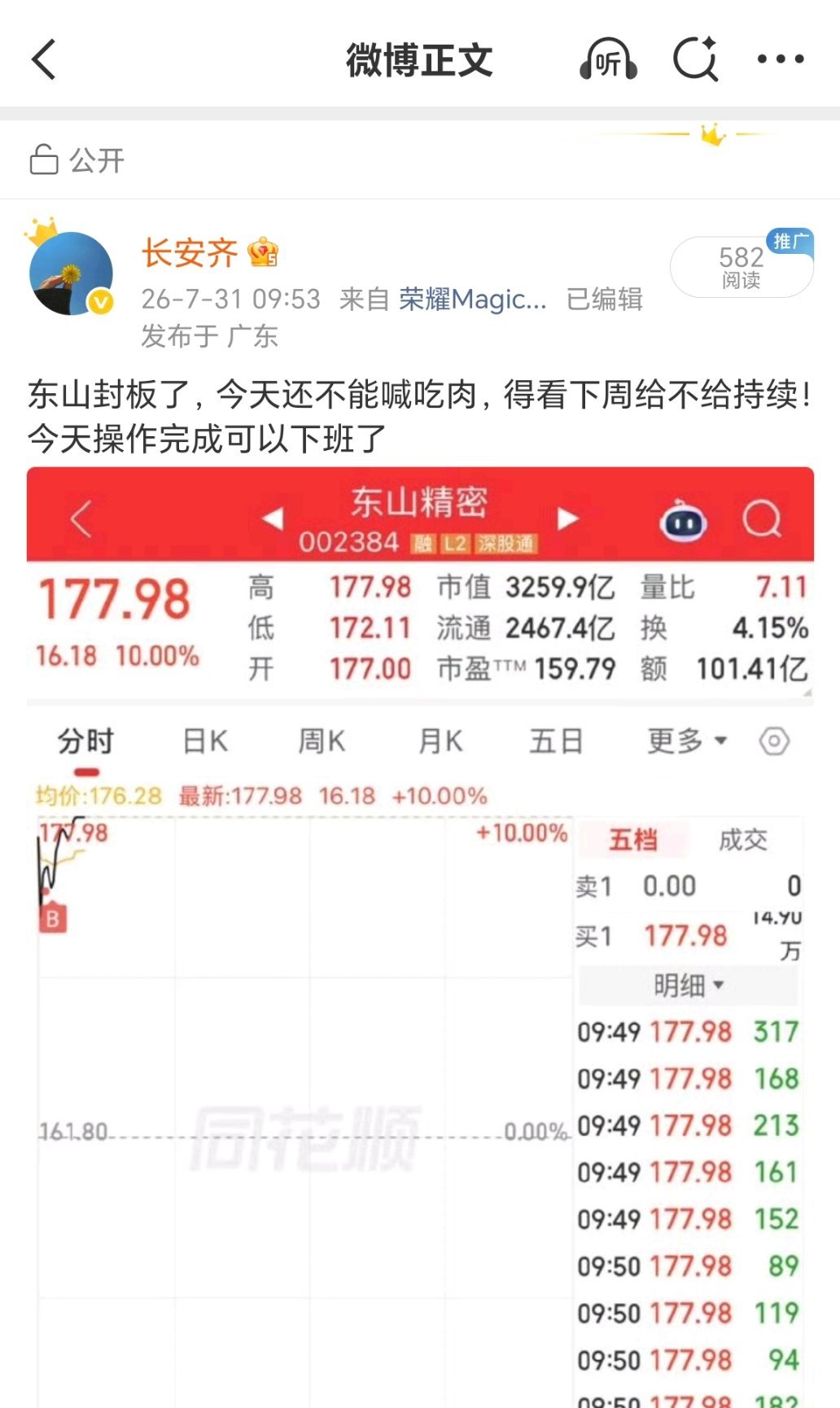 怎么说铁子们，我们的节奏踏准了何愁没人吃。 