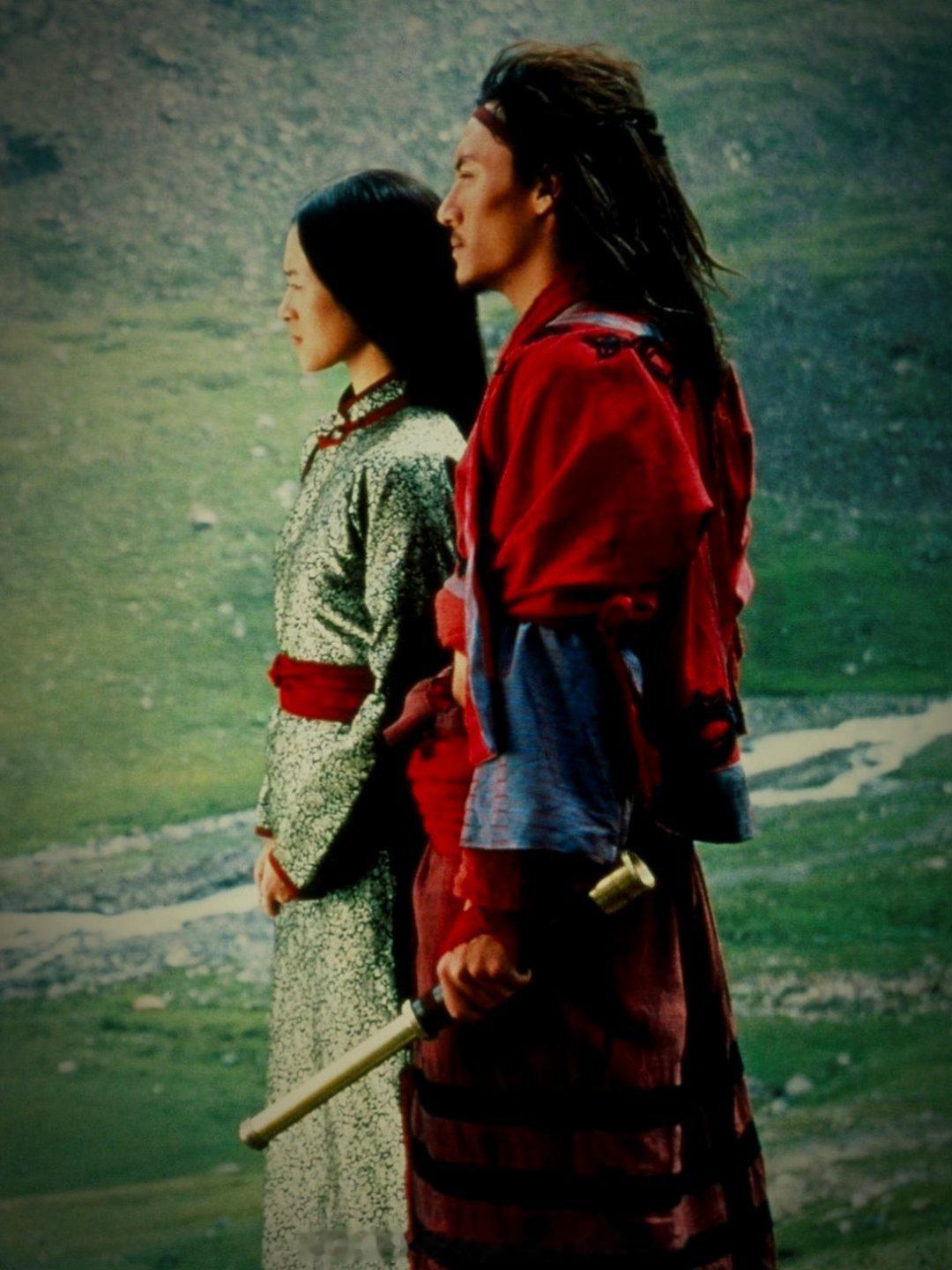 2000年，《卧虎藏龙》中的章子怡与张震。 