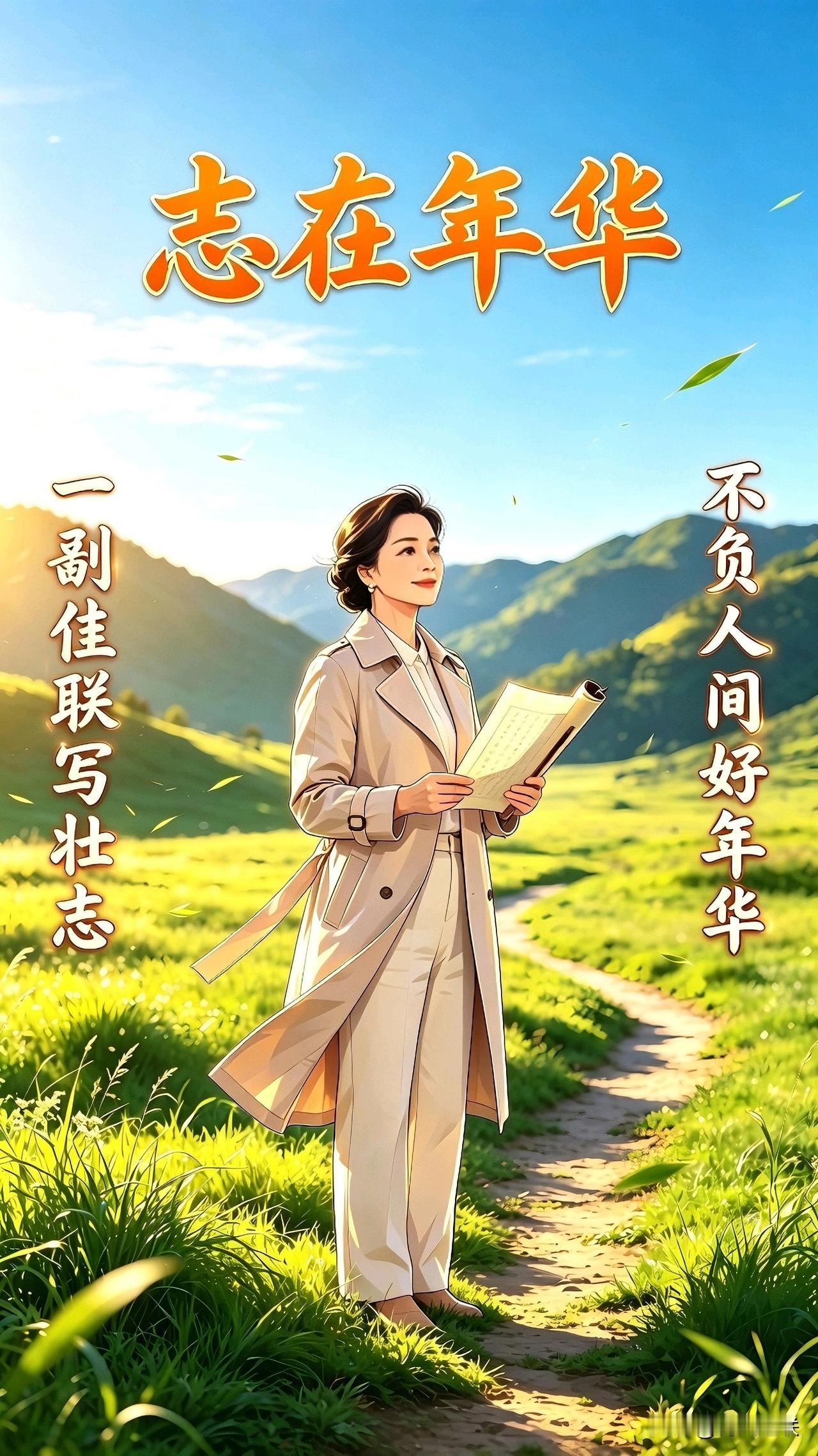人到中年才明白：真正的有志，不是一时争强，而是把日子过成自己的壮志。
​
对联+